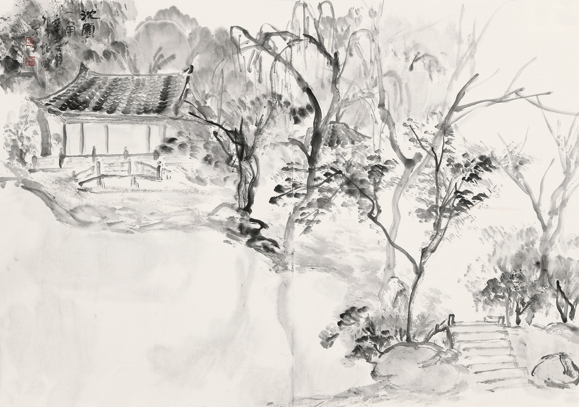 22-沈园一角 47cmx66cm 2021年.JPG